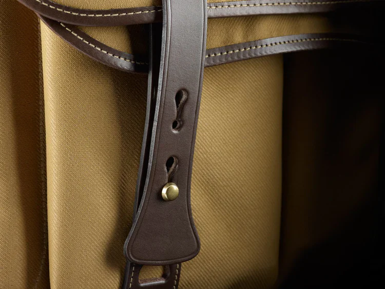 Billingham 307 Khaki Fibrenyte / Chocolate Leather - Image 5