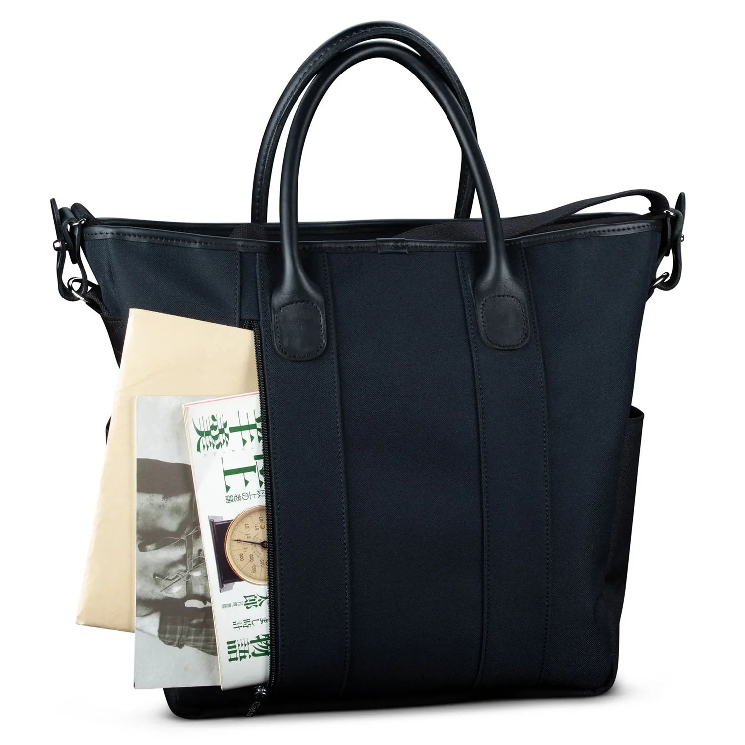 Billingham Best Boy Tote Black Fibrenyte / Black Leather - Image 2
