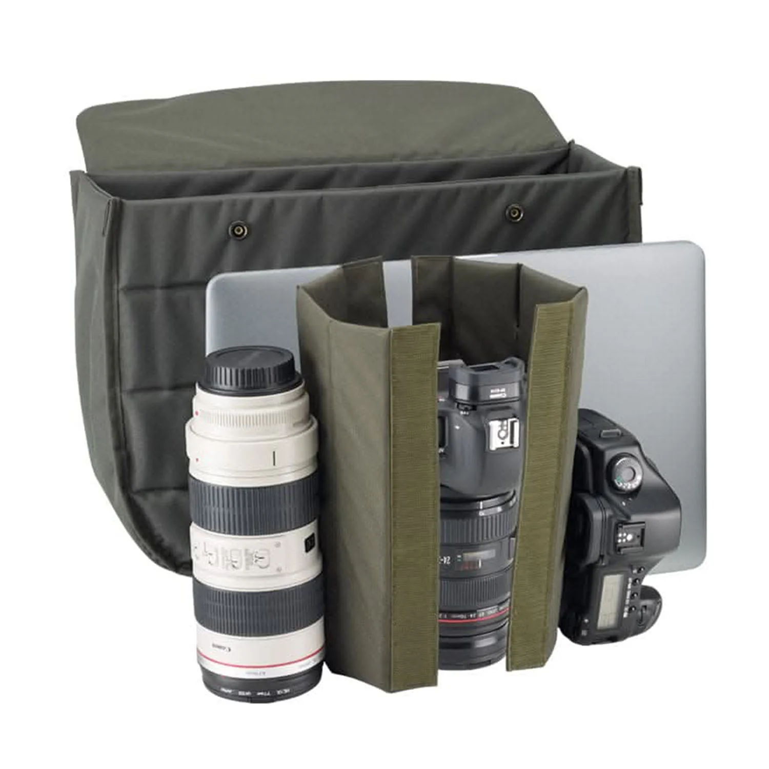 Billingham Hadley Large Pro - Sage Fibrenyte / Chocolate Leather - Image 4