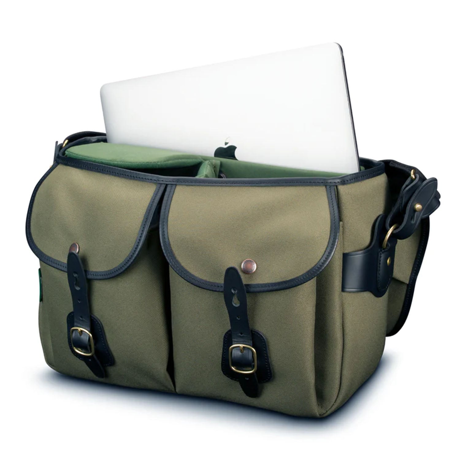 Billingham Hadley One - Sage Fibrenyte / Black Leather - Image 2