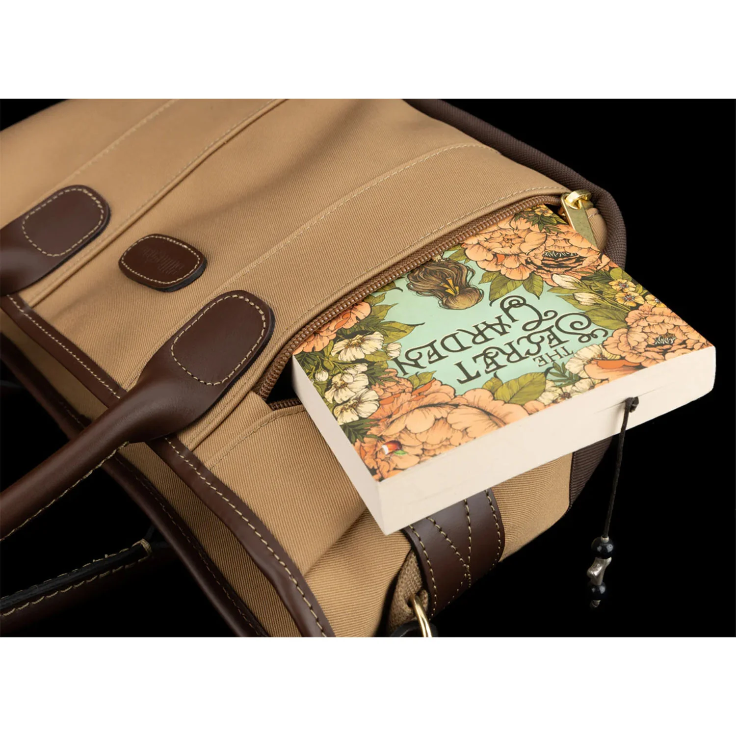 Billingham Key Grip Burgundy Canvas / Black Leather - Image 5
