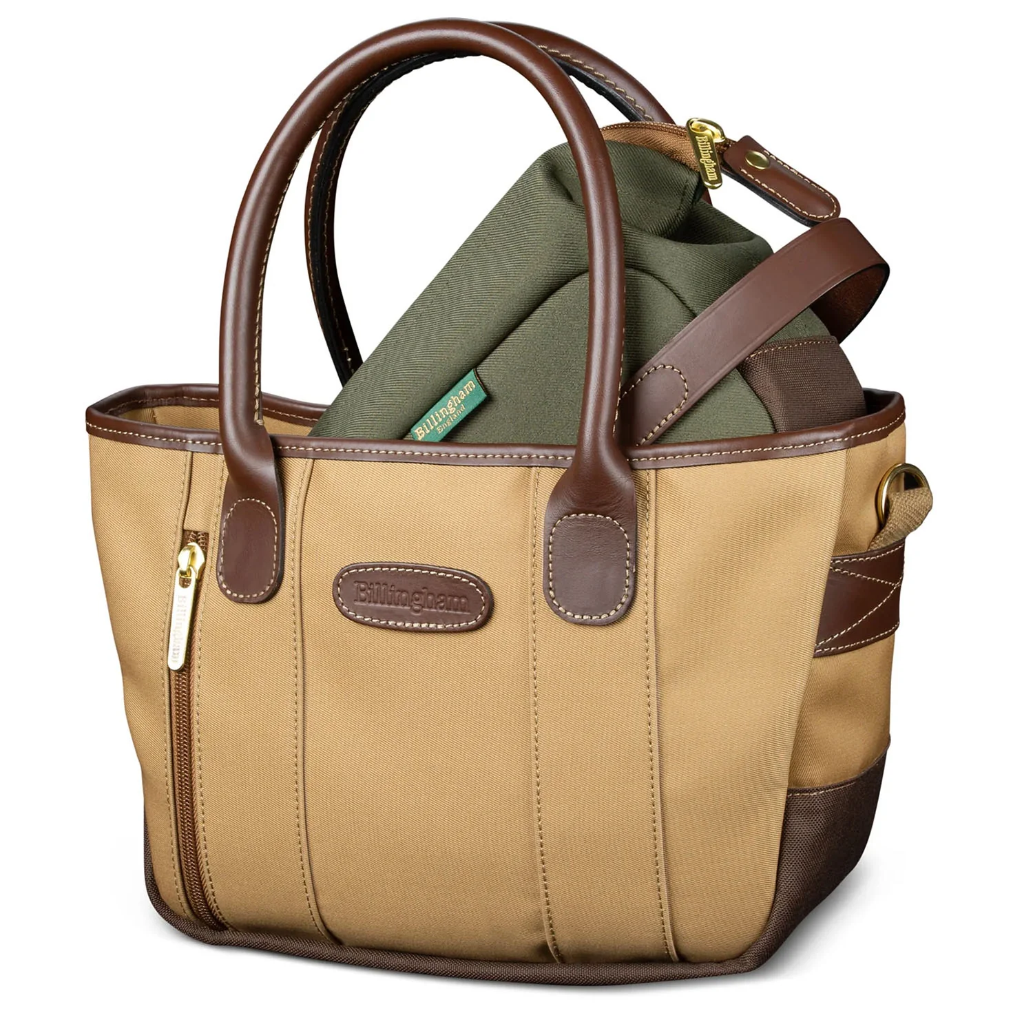 Billingham Key Grip Khaki Canvas / Chocolate Leather - Image 4