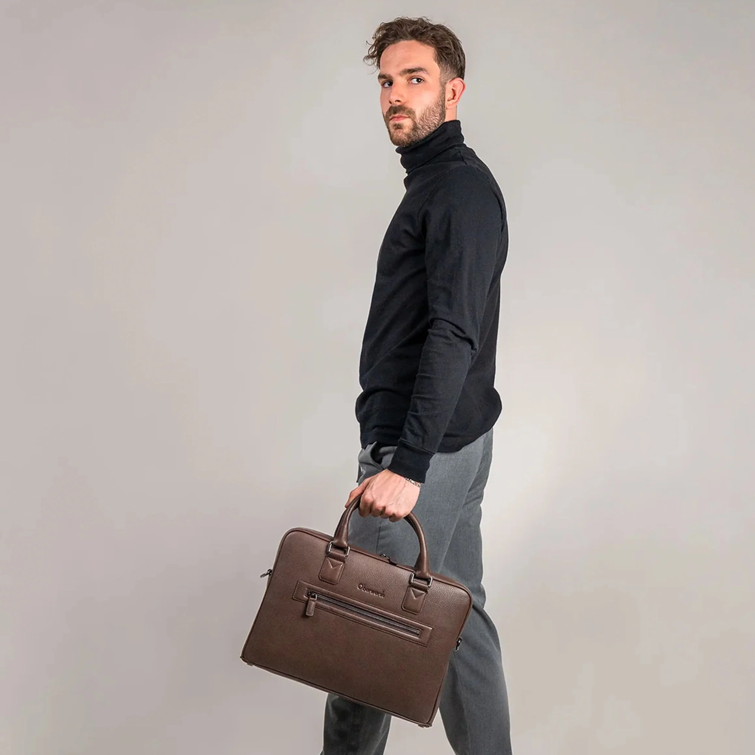Oberwerth Warren 1Z Soft Laptop Bag - Navy Blue - Image 9