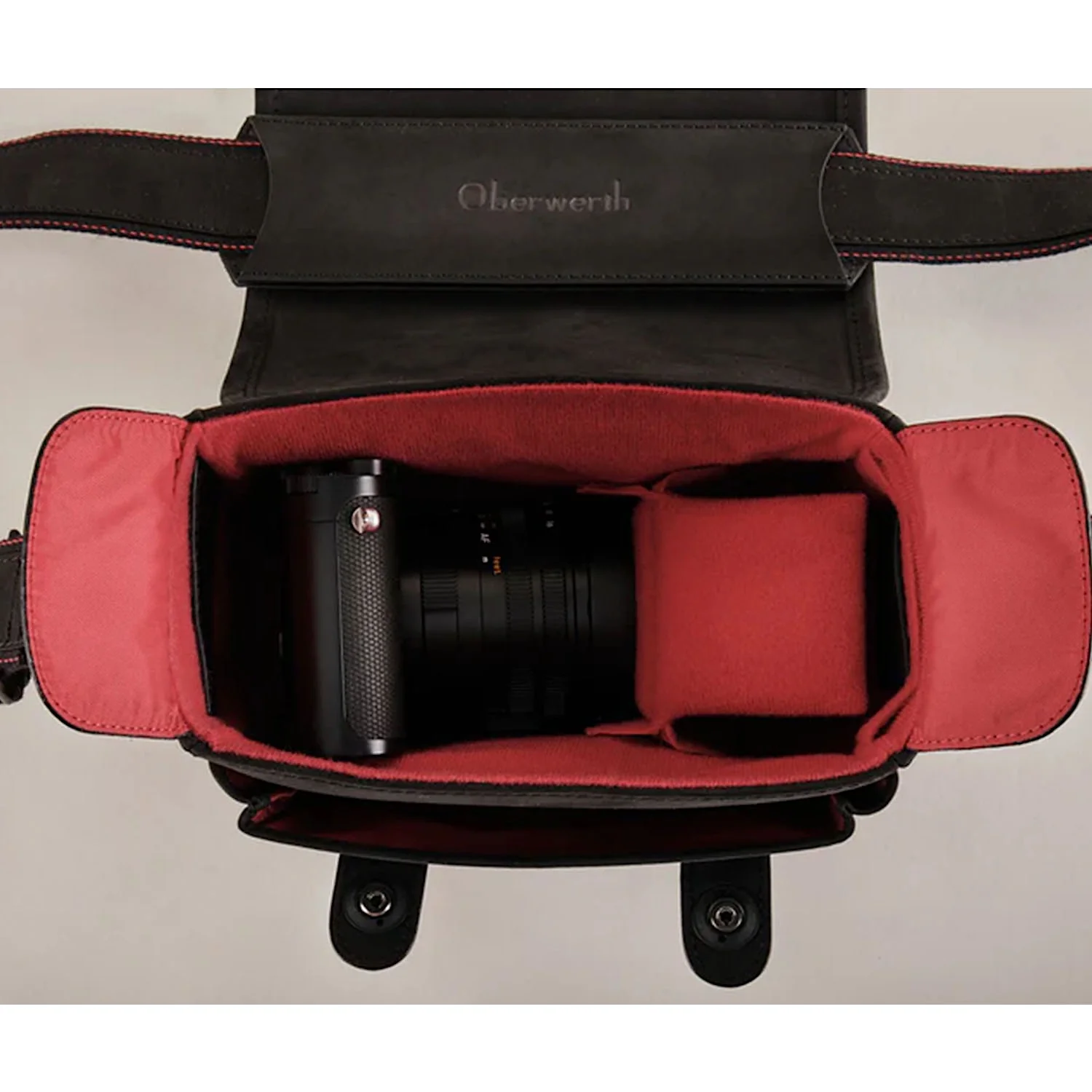 Oberwerth Q Bag Hydro - Black w/ Red Stitching - Image 6