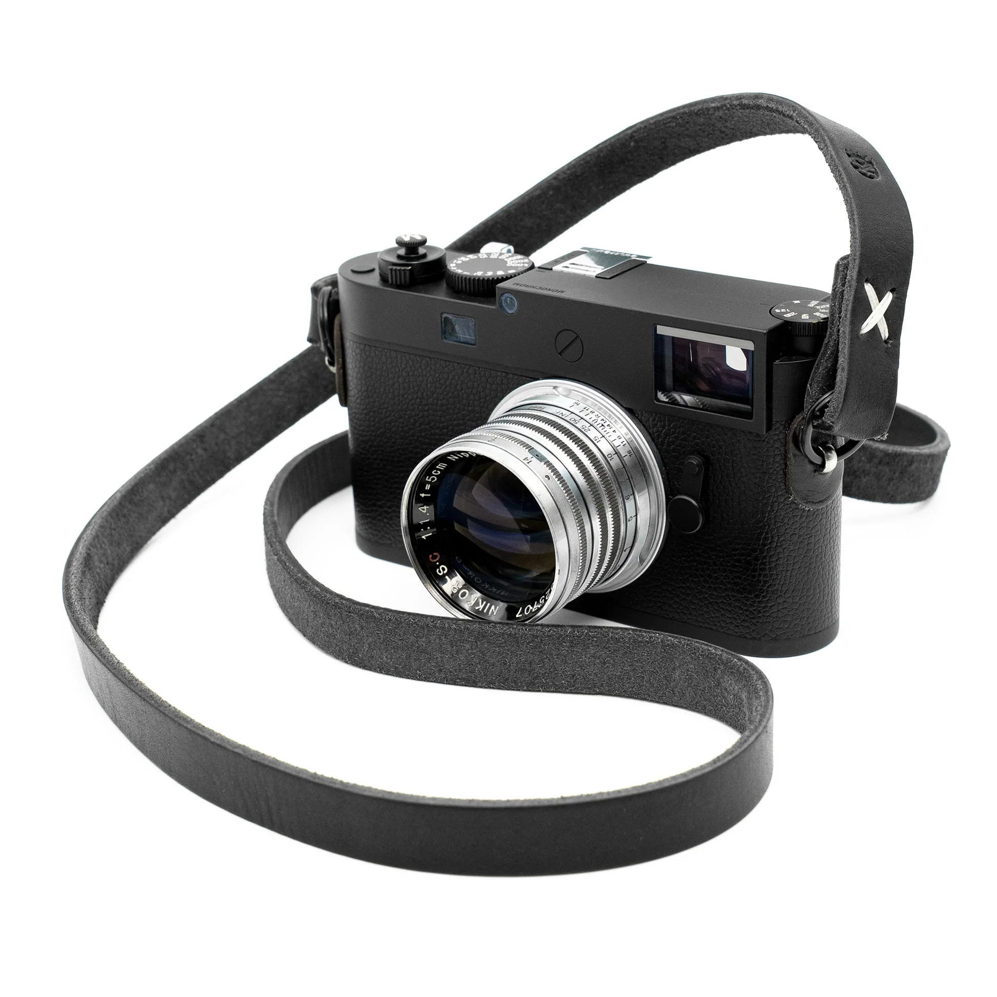 Owlkrown Raw Vintage Leather Strap - Monochrom 45" - Image 4