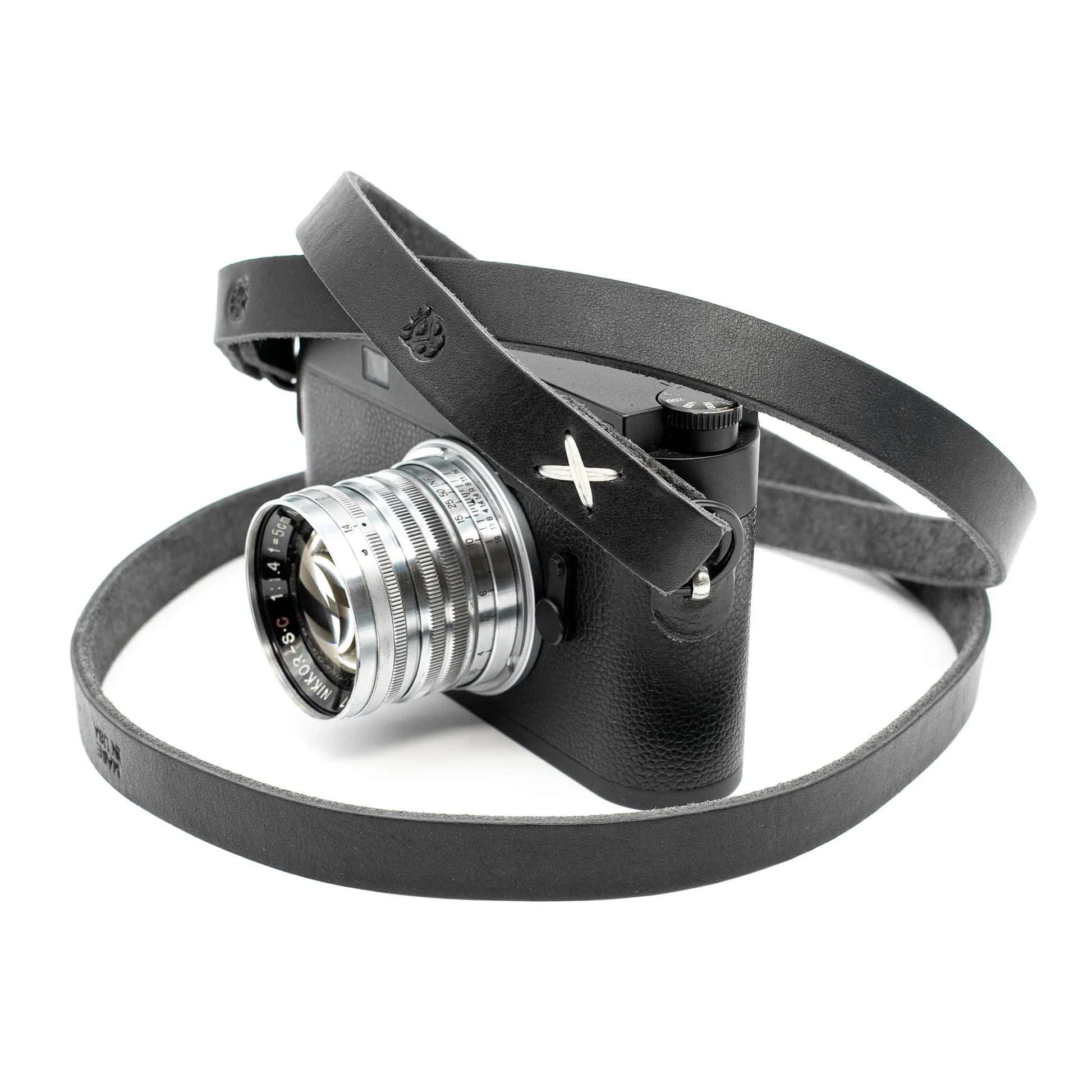 Owlkrown Raw Vintage Leather Strap - Monochrom 45" - Image 9