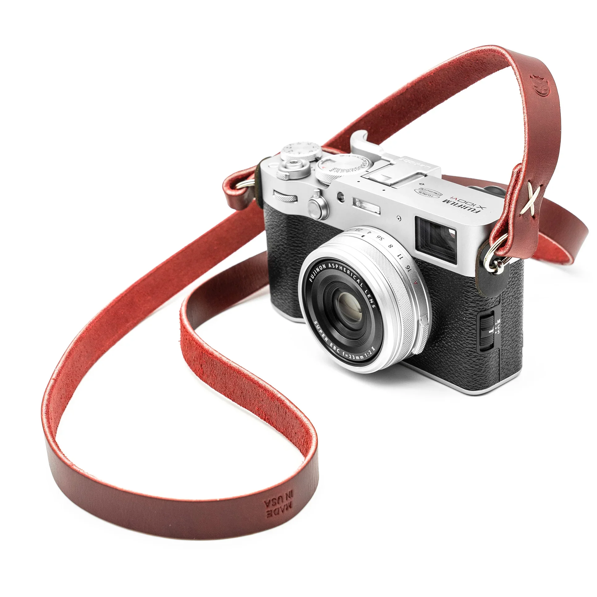 Owlkrown Raw Vintage Leather Strap - Red Dune 45" - Image 4