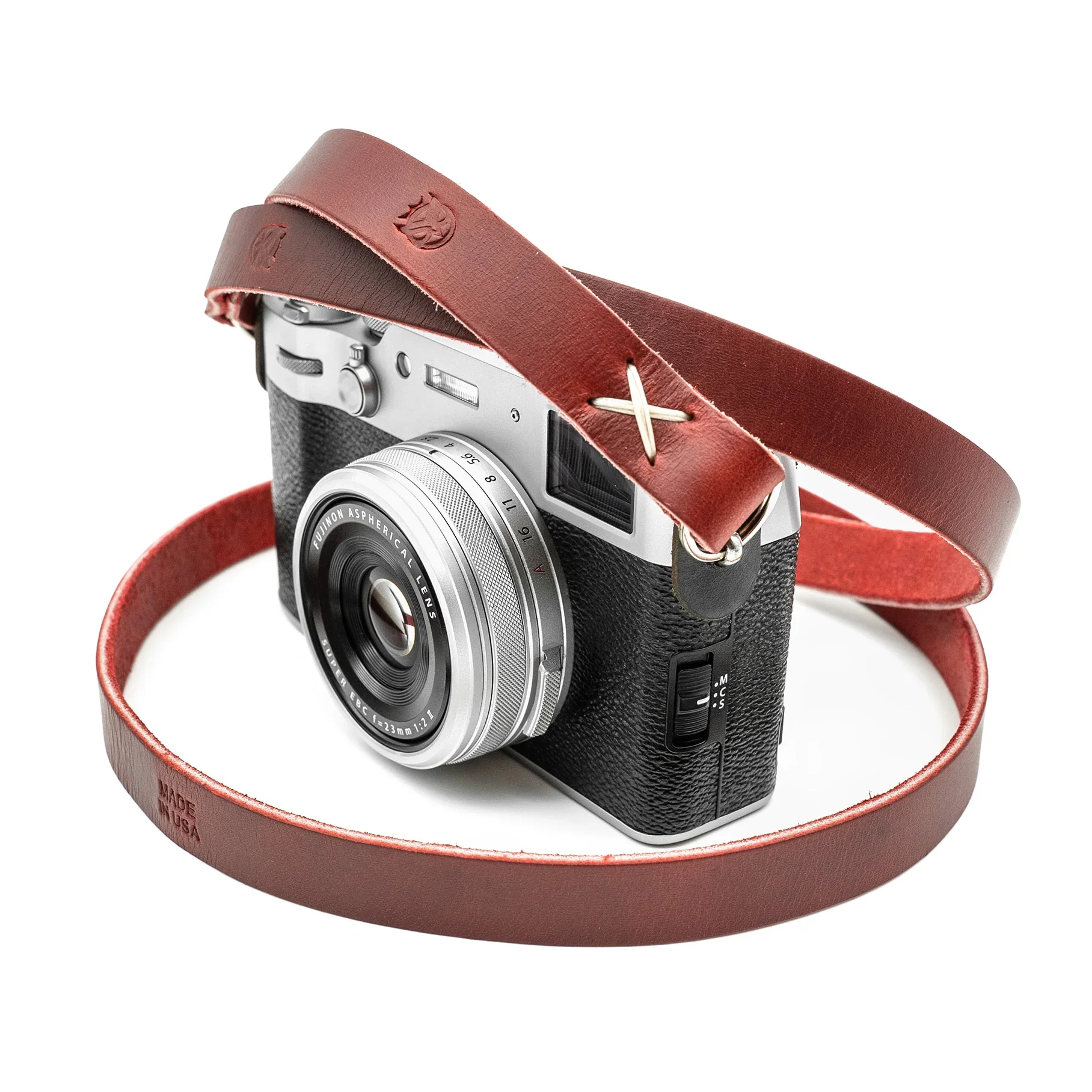 Owlkrown Raw Vintage Leather Strap - Red Dune 45" - Image 7