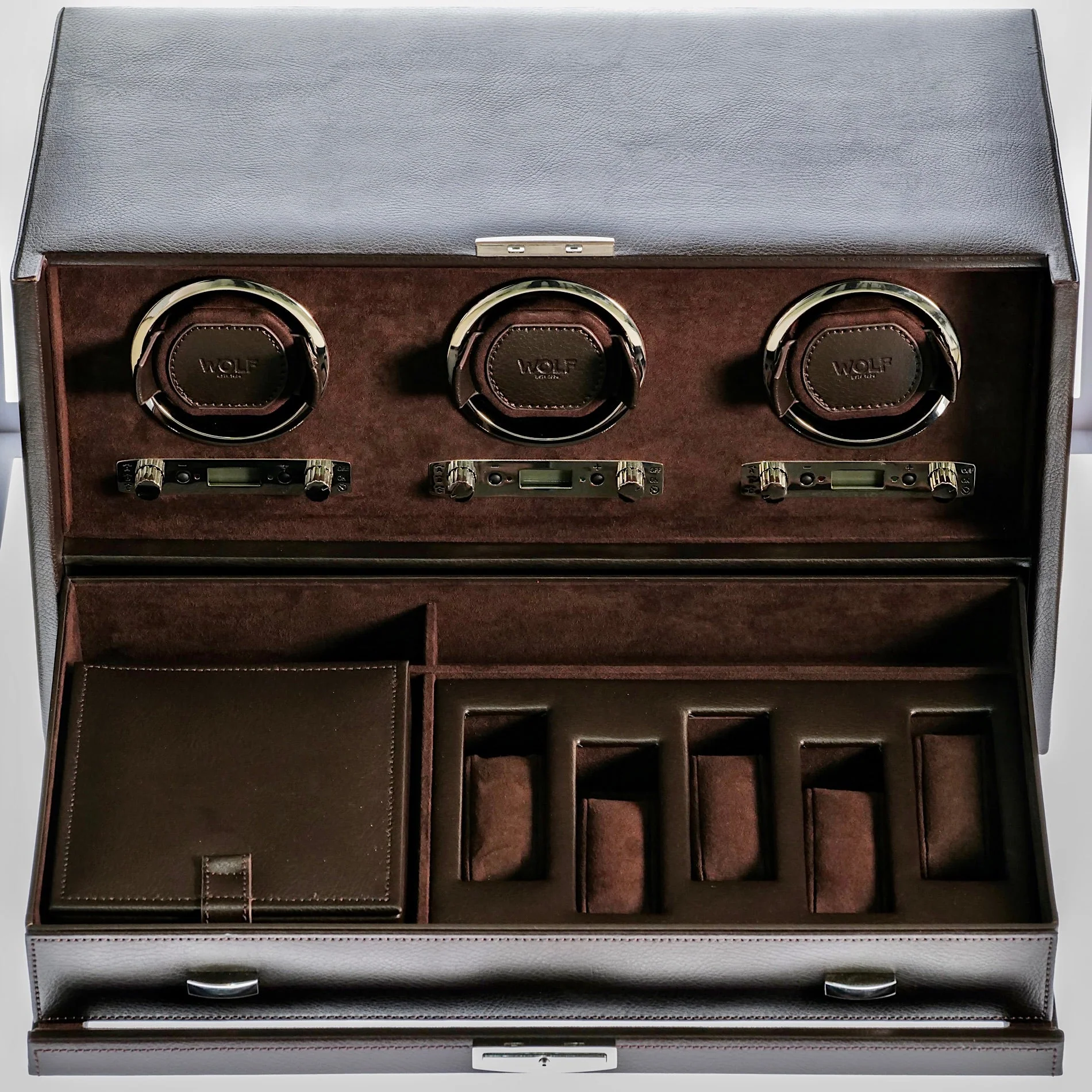 Wolf Blake Triple Winder w/ Storage and Travel Case Ref 460806 (9+)